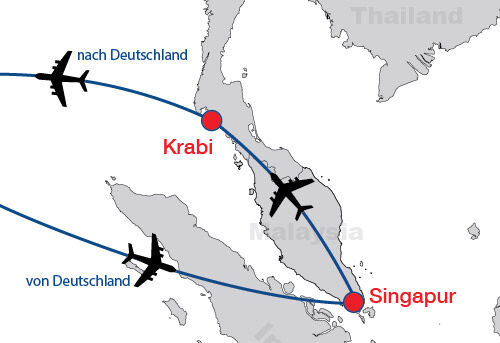 Singapur Krabi,KohLanta map