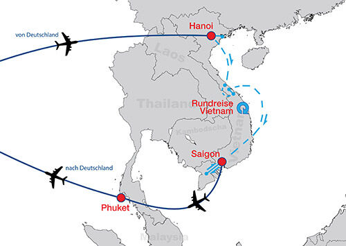 Vietnam entdecken baden phuket map